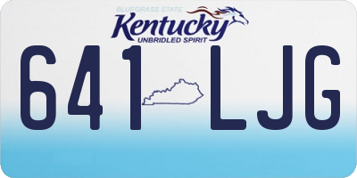 KY license plate 641LJG