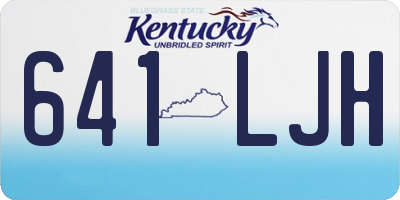 KY license plate 641LJH