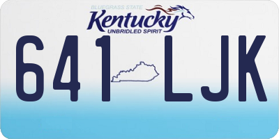 KY license plate 641LJK
