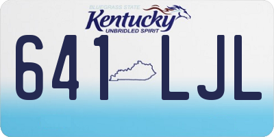KY license plate 641LJL
