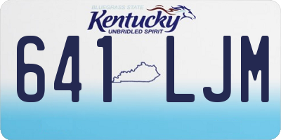 KY license plate 641LJM