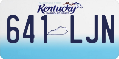 KY license plate 641LJN