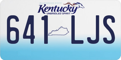 KY license plate 641LJS