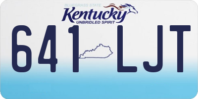 KY license plate 641LJT