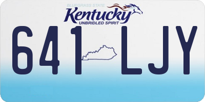 KY license plate 641LJY