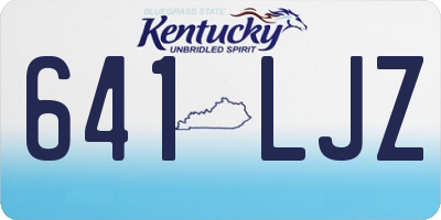 KY license plate 641LJZ