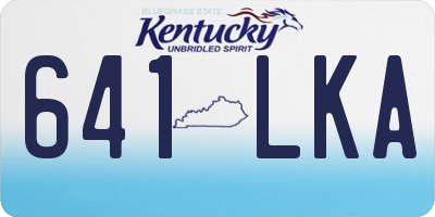 KY license plate 641LKA