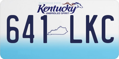 KY license plate 641LKC