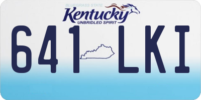KY license plate 641LKI