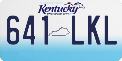 KY license plate 641LKL