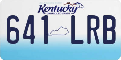 KY license plate 641LRB