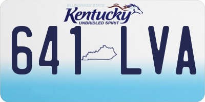 KY license plate 641LVA