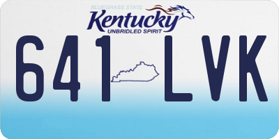 KY license plate 641LVK