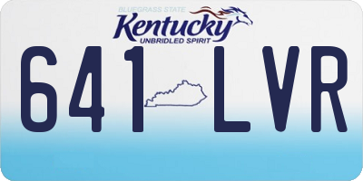 KY license plate 641LVR