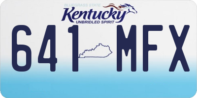 KY license plate 641MFX