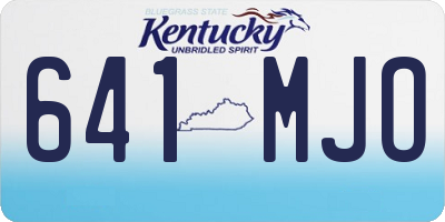 KY license plate 641MJO