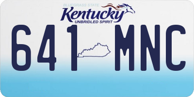 KY license plate 641MNC