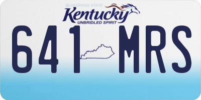 KY license plate 641MRS