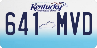 KY license plate 641MVD
