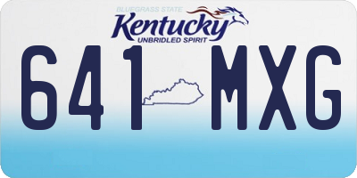 KY license plate 641MXG