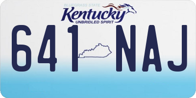 KY license plate 641NAJ