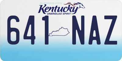 KY license plate 641NAZ