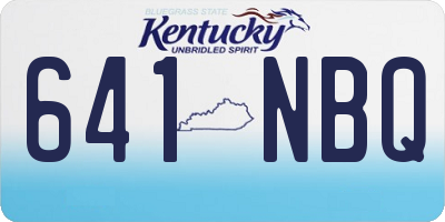 KY license plate 641NBQ