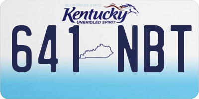 KY license plate 641NBT