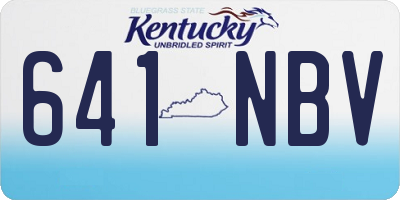 KY license plate 641NBV