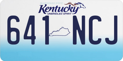 KY license plate 641NCJ