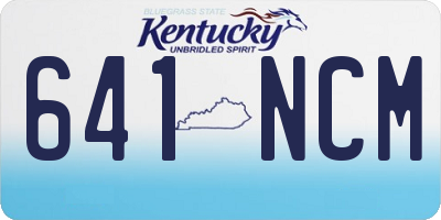 KY license plate 641NCM