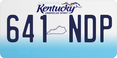 KY license plate 641NDP