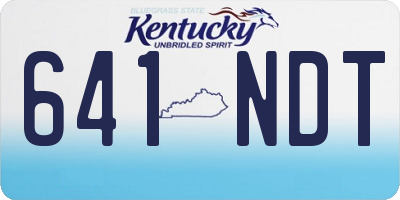 KY license plate 641NDT