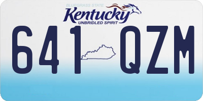 KY license plate 641QZM