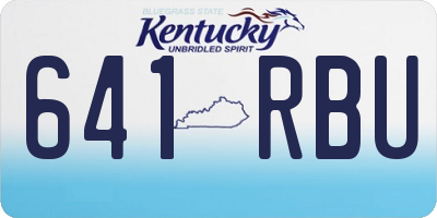 KY license plate 641RBU