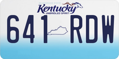 KY license plate 641RDW