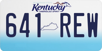 KY license plate 641REW