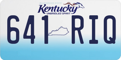 KY license plate 641RIQ
