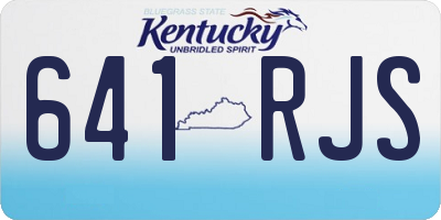 KY license plate 641RJS