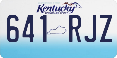 KY license plate 641RJZ