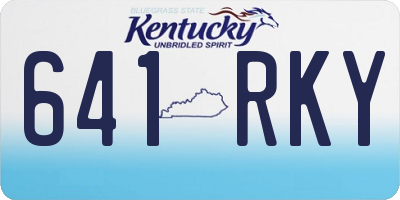 KY license plate 641RKY
