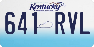 KY license plate 641RVL