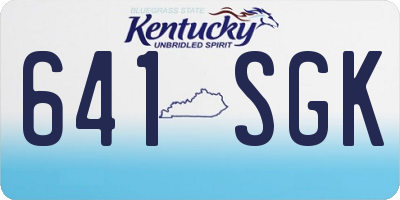 KY license plate 641SGK