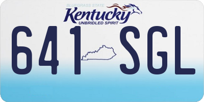 KY license plate 641SGL