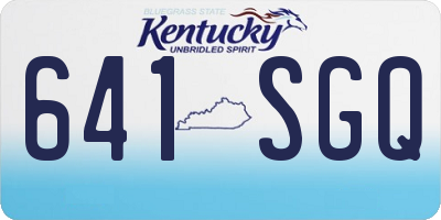 KY license plate 641SGQ