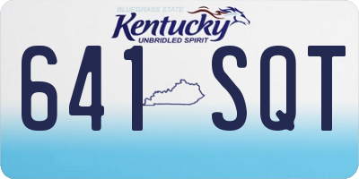 KY license plate 641SQT