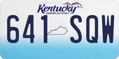 KY license plate 641SQW