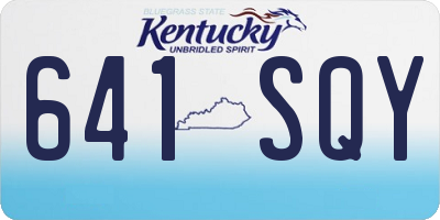 KY license plate 641SQY
