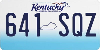 KY license plate 641SQZ