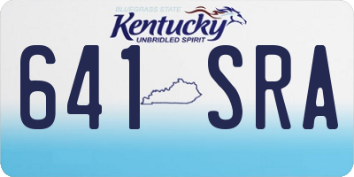 KY license plate 641SRA